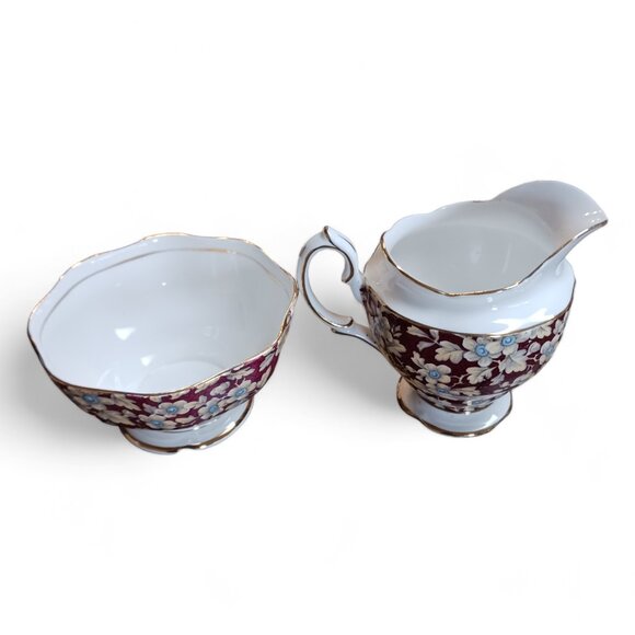 Royal Albert Crown China Royal Brocade Sugar Bowl Creamer Replacement Pieces - Picture 4 of 15